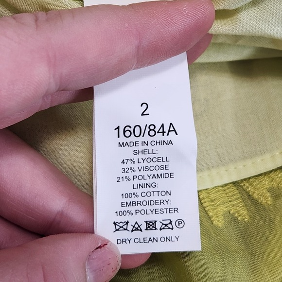 Kate Spade Bloom Organza Midi Dress Green sz 2 V neck Easter Spring Preppy - Picture 5 of 9